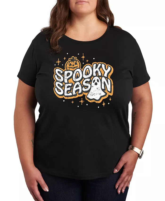 Футболка с принтом Spooky Season Plus Size Hybrid Apparel, черный 
Футболка с принтом Spooky Season Plus Size Hybrid Apparel, черный