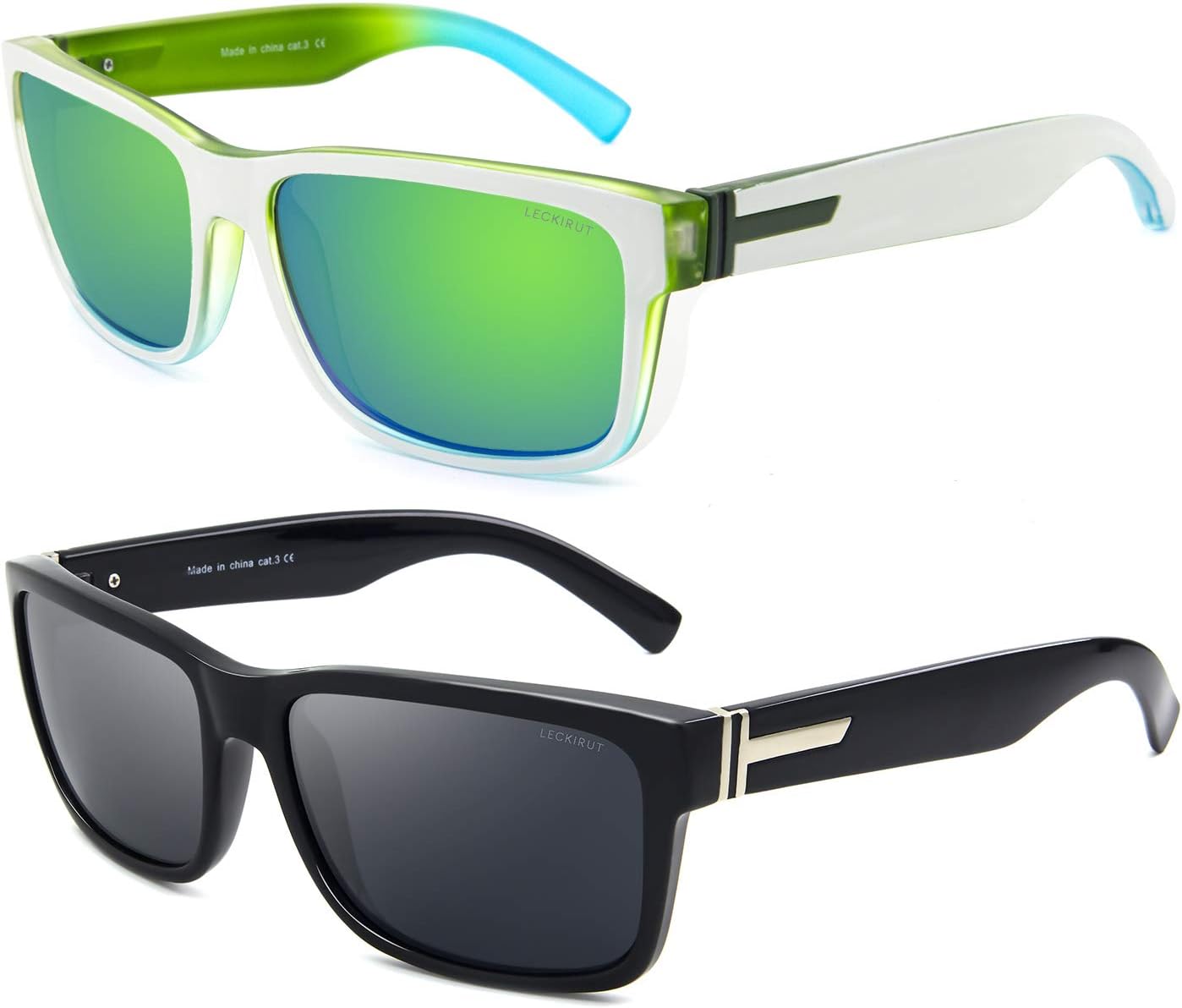 Винтажные поляризованные солнцезащитные очки LECKIRUT для мужчин и женщин, ретро-очки с крупными квадратными зеркальными линзами, T1 2pcs Green Lens/White Green Frame + Gray Lens/Black Silver Frame
Винтажные поляризованные солнцезащитные очки LECKIRUT для мужчин и женщин, ретро-очки с крупными квадратными зеркальными линзами, T1 2pcs Green Lens/White Green Frame + Gray Lens/Black Silver Frame