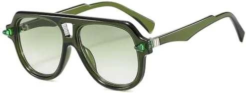 Модные квадратные зеленые солнцезащитные очки для женщин и мужчин с двойной перемычкой, солнцезащитные очки с защитой от УФ-излучения UV400 MTZJH, Green Green
Модные квадратные зеленые солнцезащитные очки для женщин и мужчин с двойной перемычкой, солнцезащитные очки с защитой от УФ-излучения UV400 MTZJH, Green Green