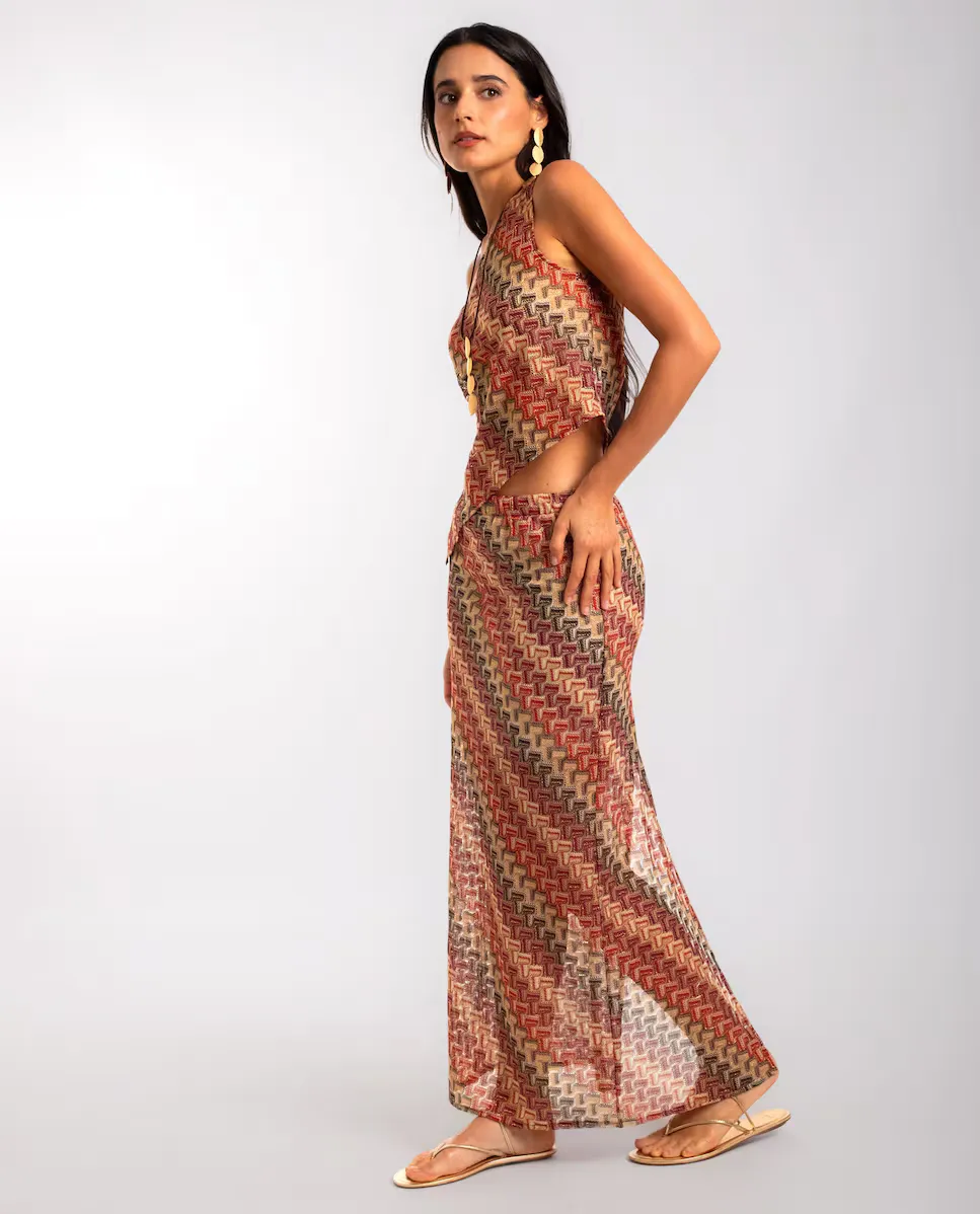 Юбка миди из ажурной вязки The-Are, красный
Юбка миди из ажурной вязки The-Are, красный