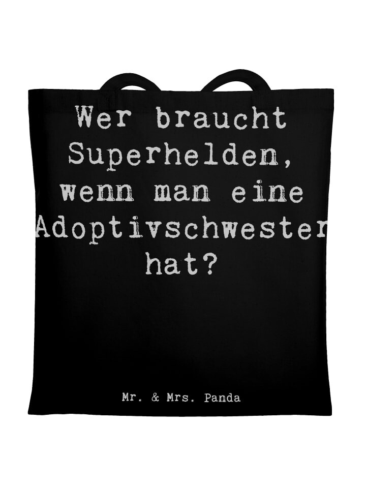 Сумка для переноски Mr & Mrs Panda Adoptivschwester Heldin, черный
Сумка для переноски Mr & Mrs Panda Adoptivschwester Heldin, черный