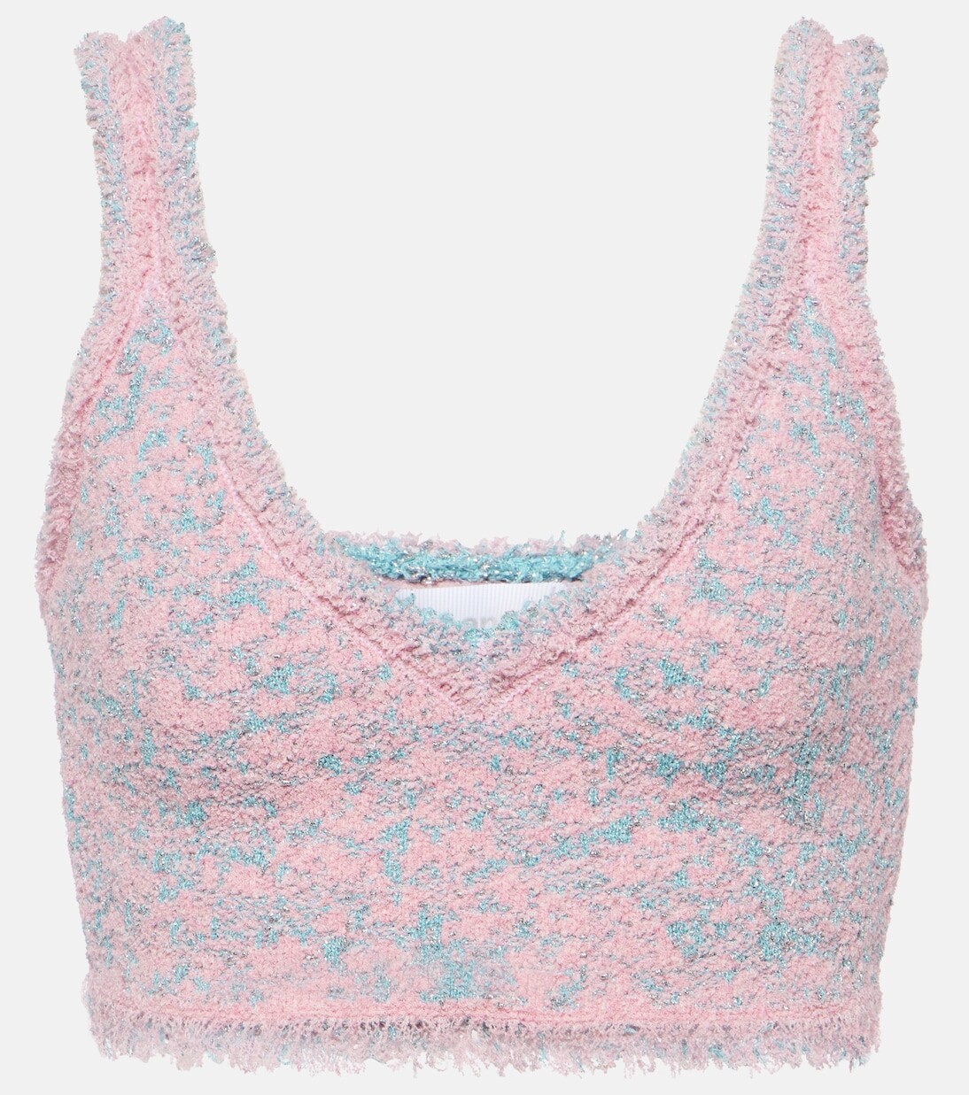 Твидовый укороченный топ Rabanne, розовый
Твидовый укороченный топ Rabanne, розовый