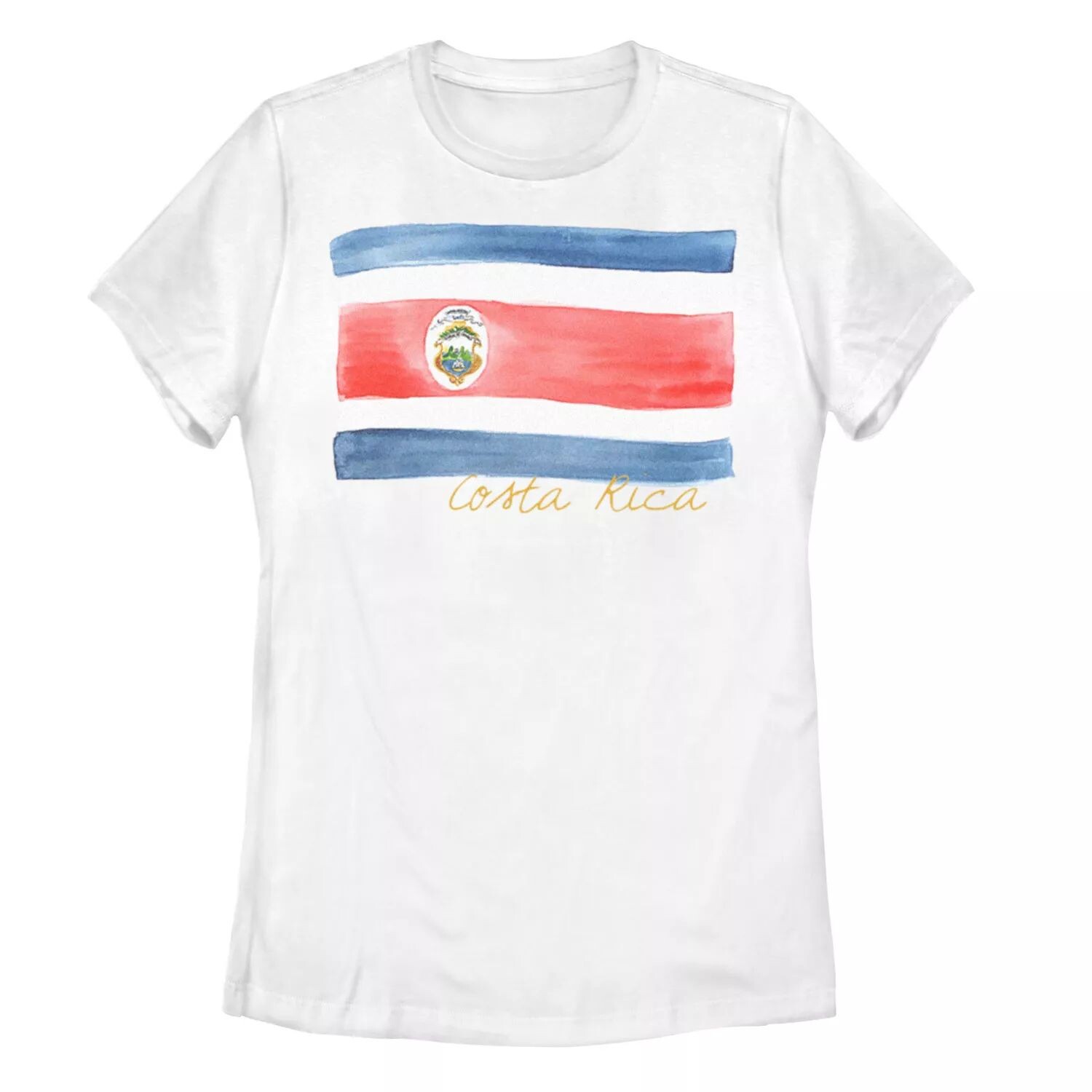 Юниорская футболка Коста-Рики с акварельным флагом Licensed Character 
Юниорская футболка Коста-Рики с акварельным флагом Licensed Character