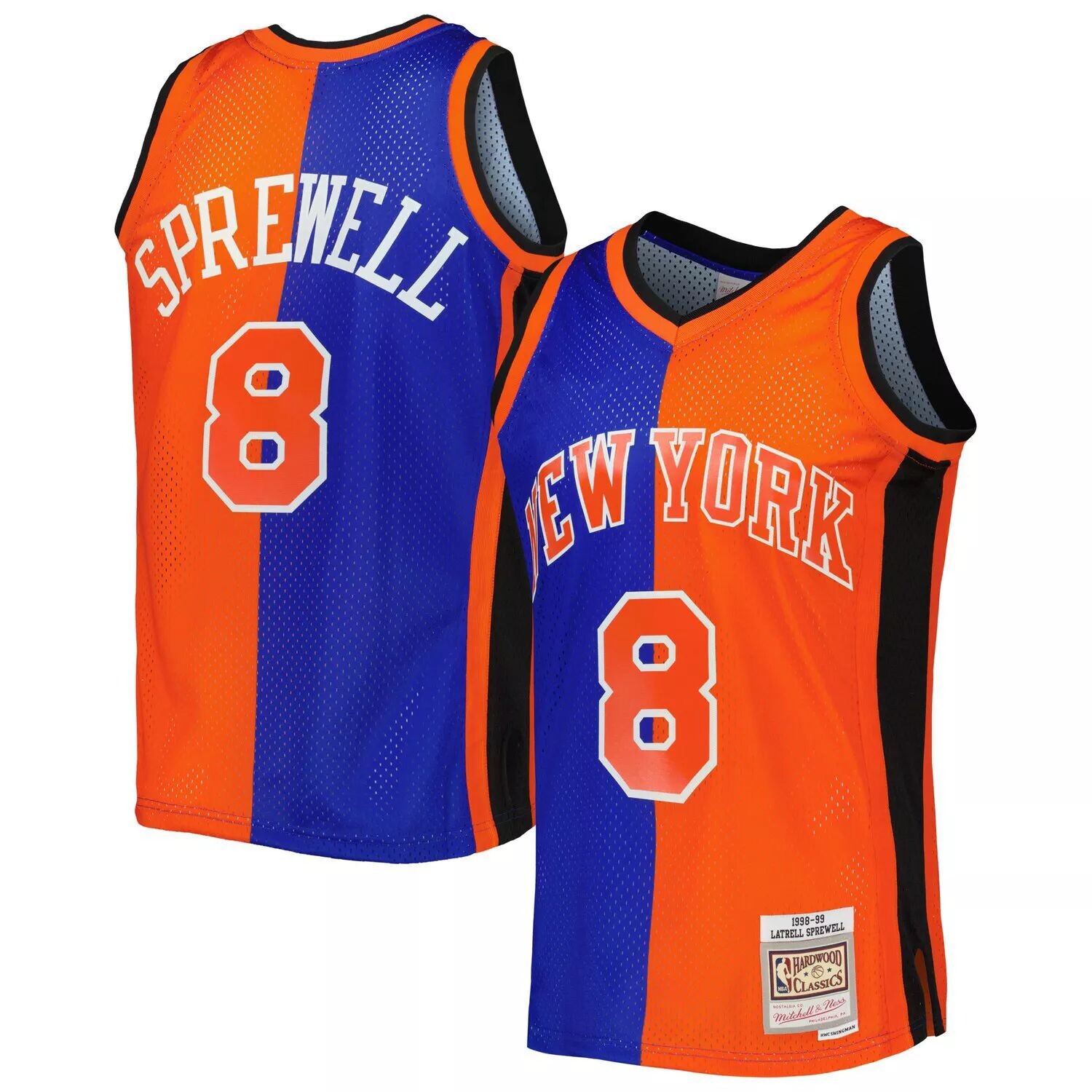 Мужская футболка Mitchell & Ness Latrell Sprewell синего/оранжевого цвета New York Knicks Hardwood Classics 1998-99 Split Swingman Джерси, Синий, Мужская футболка Mitchell & Ness Latrell Sprewell синего/оранжевого цвета New York Knicks Hardwood Classics 1
Мужская футболка Mitchell & Ness Latrell Sprewell синего/оранжевого цвета New York Knicks Hardwood Classics 1998-99 Split Swingman Джерси, Синий, Мужская футболка Mitchell & Ness Latrell Sprewell синего/оранжевого цвета New York Knicks Hardwood Classics 1