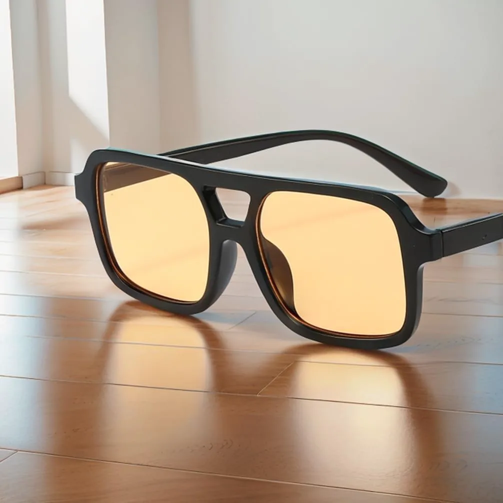 ADE WU Модные квадратные солнцезащитные очки-авиаторы для женщин в винтажном стиле 70-х годов, пластиковые плоские солнцезащитные очки-авиаторы, Black/Light Orange
ADE WU Модные квадратные солнцезащитные очки-авиаторы для женщин в винтажном стиле 70-х годов, пластиковые плоские солнцезащитные очки-авиаторы, Black/Light Orange