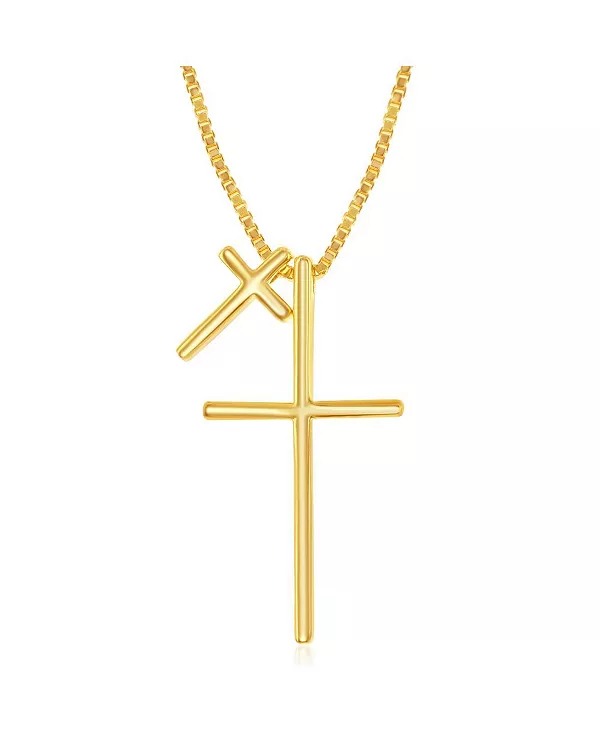 Ожерелье с двойным крестом из стерлингового серебра Simona, gold
Ожерелье с двойным крестом из стерлингового серебра Simona, gold