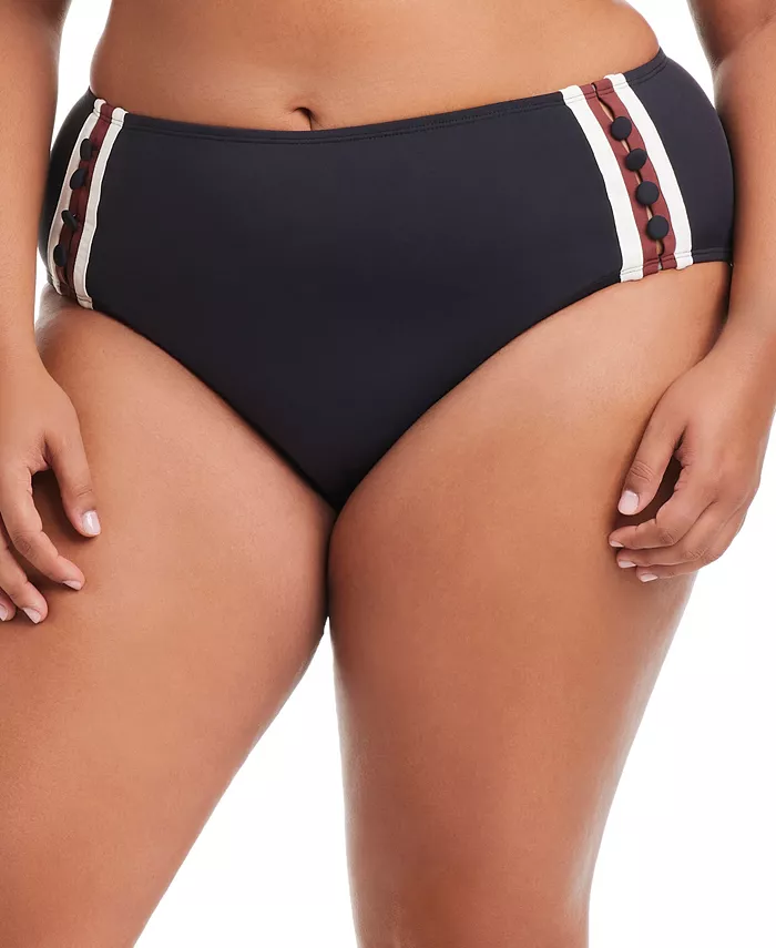 Плавки больших размеров с высокой талией и пуговицами по бокам Bleu by Rod Beattie, черный
Плавки больших размеров с высокой талией и пуговицами по бокам Bleu by Rod Beattie, черный