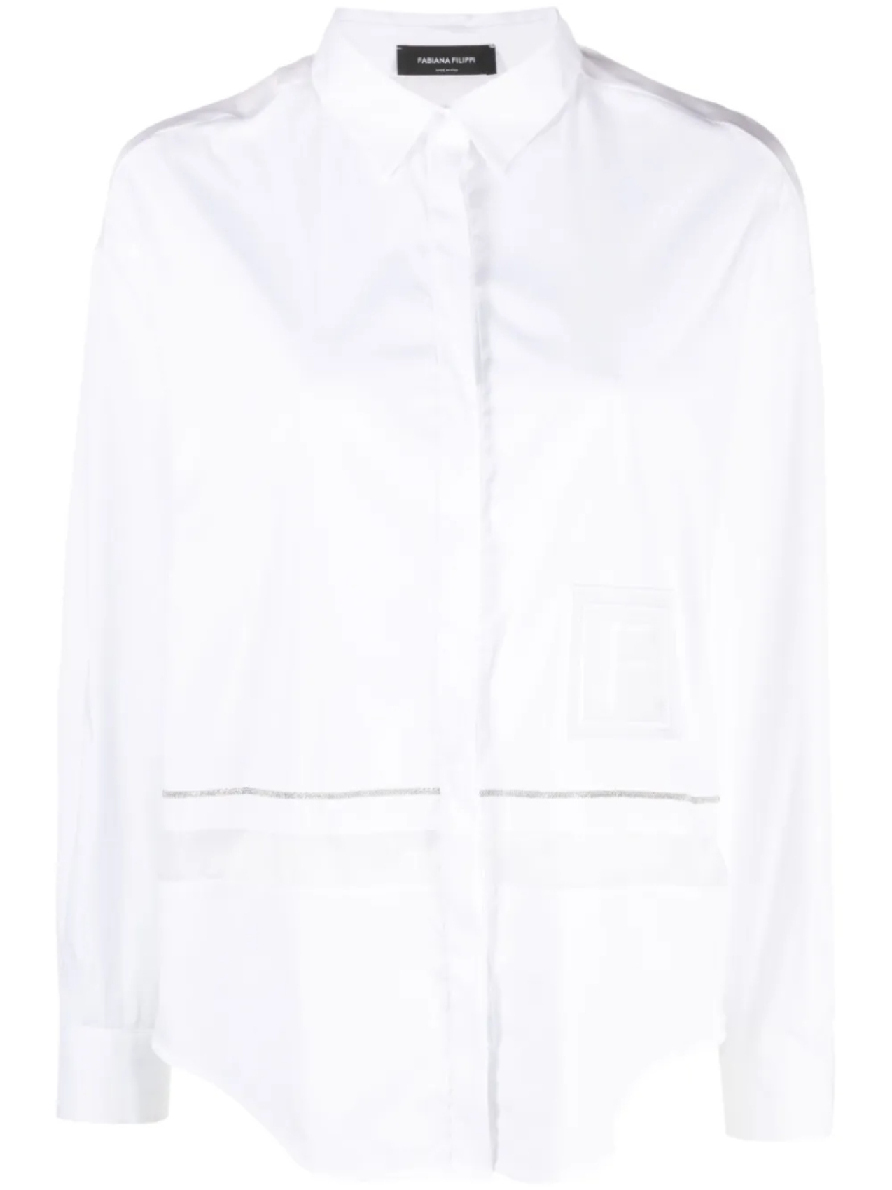 Рубашка с нашивкой-логотипом Fabiana Filippi, белый
Рубашка с нашивкой-логотипом Fabiana Filippi, белый