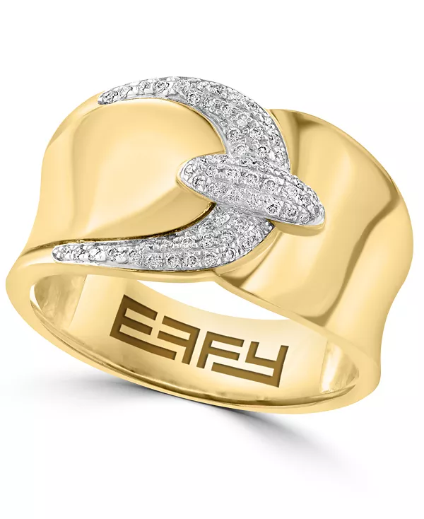 Кольцо Effy с пряжкой и бриллиантами (1/5 карата) из 14-каратного золота Effy Collection, gold
Кольцо Effy с пряжкой и бриллиантами (1/5 карата) из 14-каратного золота Effy Collection, gold