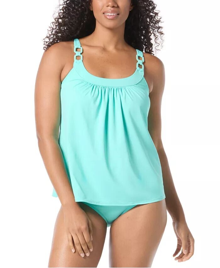 Женский ультра-облегающий топ танкини с декорированными бретелями и плавки бикини Impulse с высокой талией Coco Reef, черный
Женский ультра-облегающий топ танкини с декорированными бретелями и плавки бикини Impulse с высокой талией Coco Reef, черный