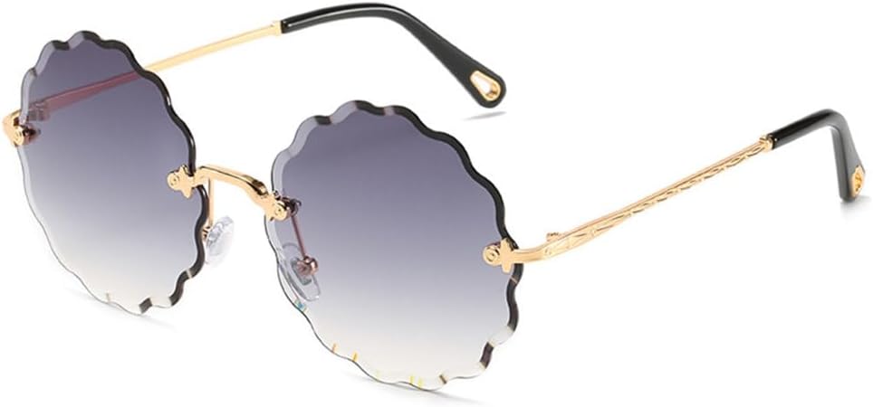 Модные круглые солнцезащитные очки с цветочным рисунком для женщин, без оправы, роскошные солнцезащитные очки для женщин с защитой от УФ-излучения UV400 LVTFCO, Wtyj077 Black Grey
Модные круглые солнцезащитные очки с цветочным рисунком для женщин, без оправы, роскошные солнцезащитные очки для женщин с защитой от УФ-излучения UV400 LVTFCO, Wtyj077 Black Grey