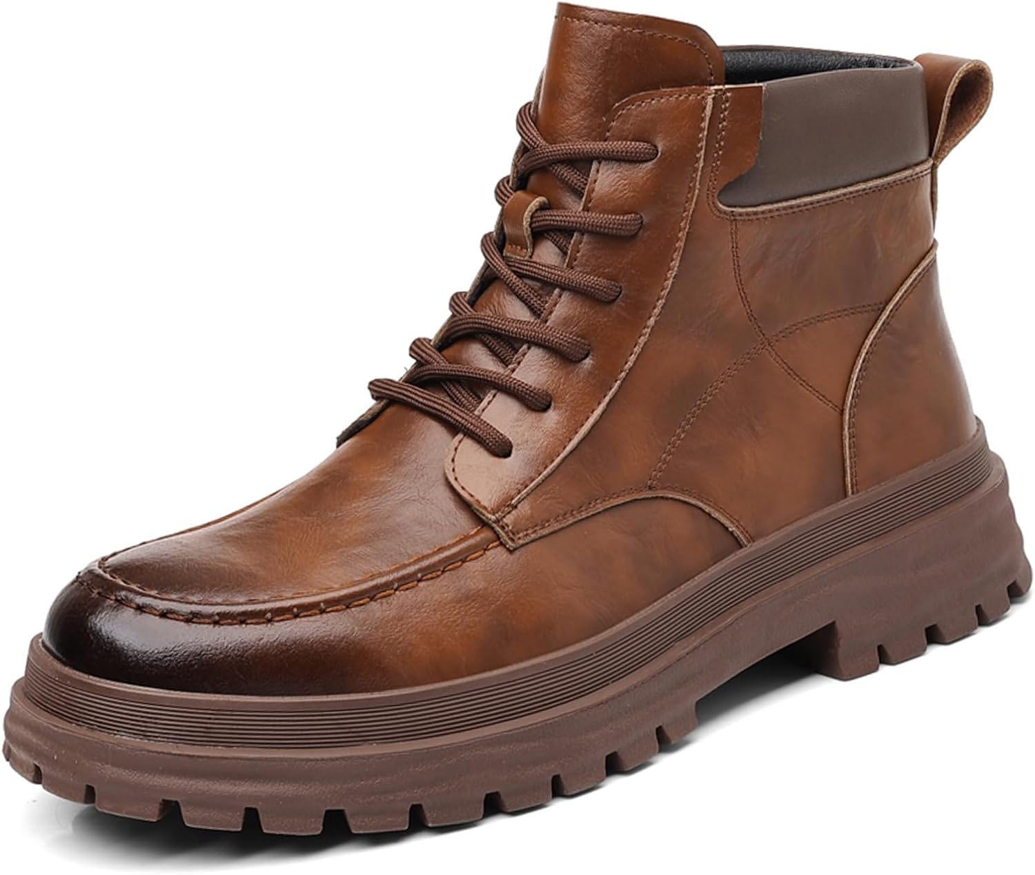 Мужские кожаные байкерские ботинки на шнуровке с платформой, винтажный стиль, круглый носок, массивная подошва, противоскользящая, с устойчивым каблуком, чукка, водонепроницаемые, повседневные, формальные, деловые, ботинки Ptnoka, коричневый
Мужские кожаные байкерские ботинки на шнуровке с платформой, винтажный стиль, круглый носок, массивная подошва, противоскользящая, с устойчивым каблуком, чукка, водонепроницаемые, повседневные, формальные, деловые, ботинки Ptnoka, коричневый