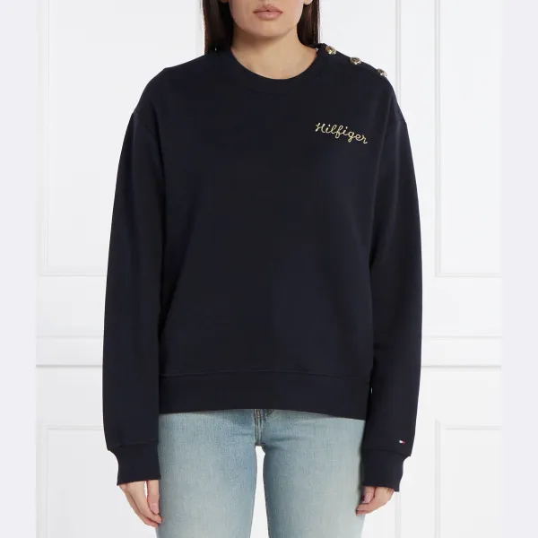 Толстовка обычного кроя с золотыми пуговицами Tommy Hilfiger, синий
Толстовка обычного кроя с золотыми пуговицами Tommy Hilfiger, синий
