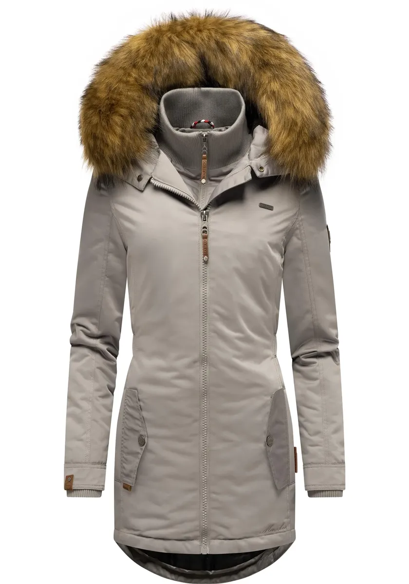 Зимнее пальто Marikoo "Sanakoo", шикарное женское полупальто с капюшоном из искусственного меха, серый
Зимнее пальто Marikoo "Sanakoo", шикарное женское полупальто с капюшоном из искусственного меха, серый