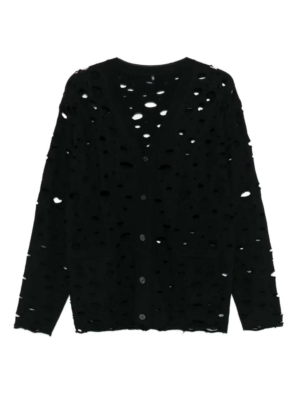 Кардиган на пуговицах с эффектом состаренности R13, черный
Кардиган на пуговицах с эффектом состаренности R13, черный