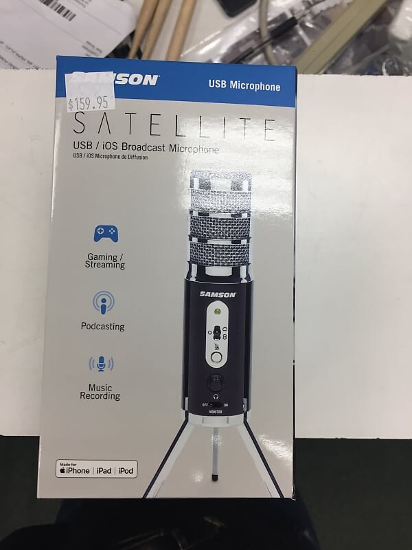 Конденсаторный микрофон Samson Satellite Multipattern USB/iOS Condenser Microphone
Конденсаторный микрофон Samson Satellite Multipattern USB/iOS Condenser Microphone