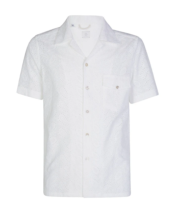 Хлопковая рубашка для боулинга с короткими рукавами Eleventy, белый
Хлопковая рубашка для боулинга с короткими рукавами Eleventy, белый