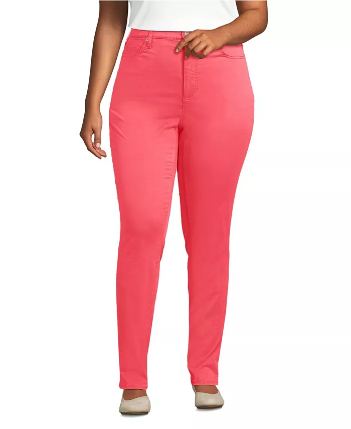 Женские облегающие брюки-чинос с высокой талией и пятью карманами больших размеров Lands' End, розовый
Женские облегающие брюки-чинос с высокой талией и пятью карманами больших размеров Lands' End, розовый