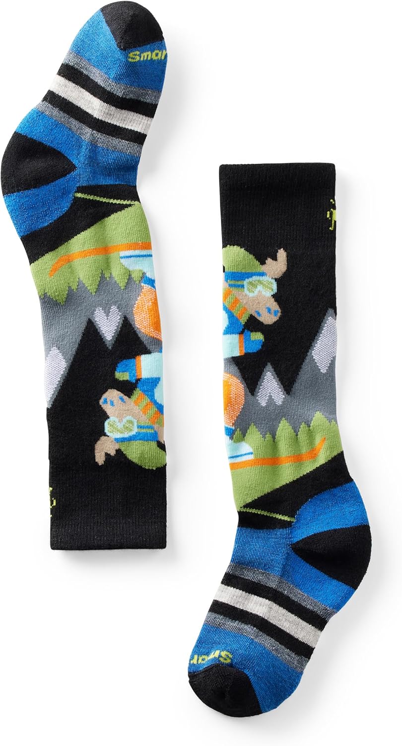 Детские зимние спортивные носки Smartwool с полной подкладкой и рисунком горного лося, Black
Детские зимние спортивные носки Smartwool с полной подкладкой и рисунком горного лося, Black