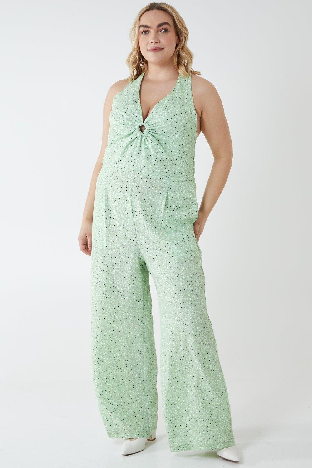 Комбинезон-кюлот с воротником-халтер Curve Blue Vanilla, зеленый
Комбинезон-кюлот с воротником-халтер Curve Blue Vanilla, зеленый