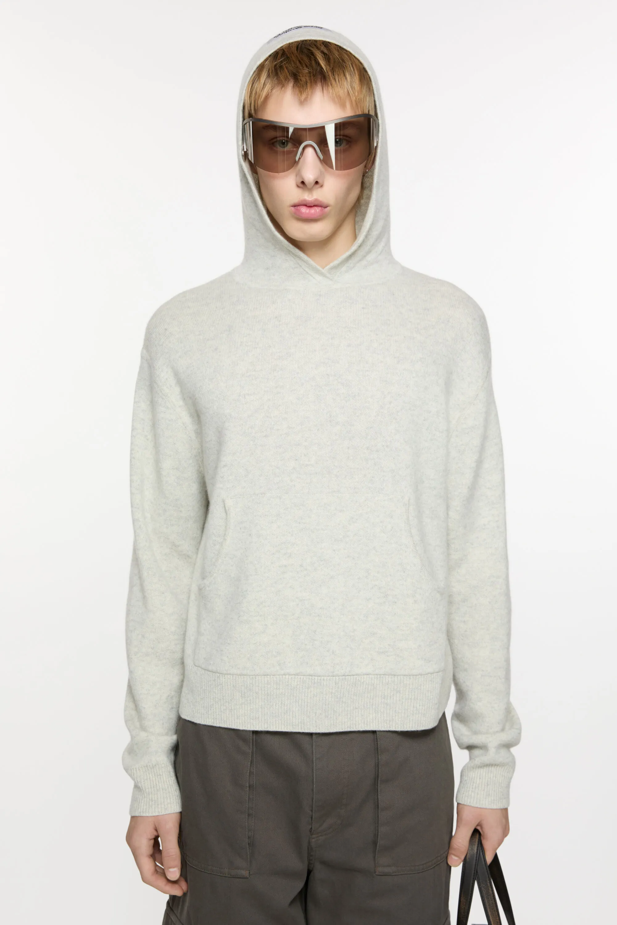 Кашемировая толстовка с капюшоном Acne Studios, Light Grey Melange
Кашемировая толстовка с капюшоном Acne Studios, Light Grey Melange