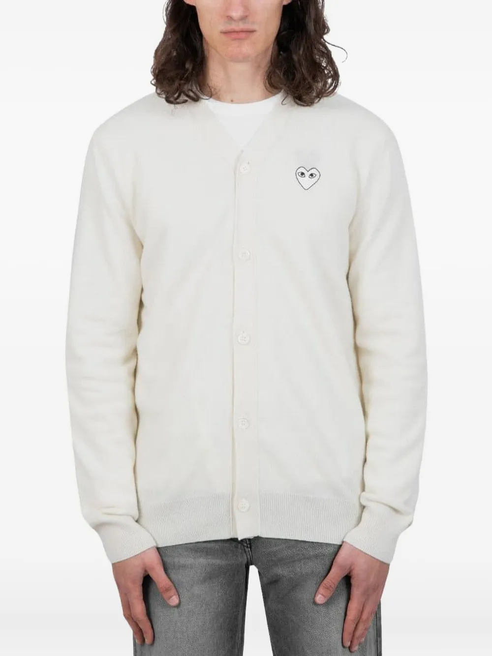 Кардиган с нашивкой Comme Des Garçons Homme, белый
Кардиган с нашивкой Comme Des Garçons Homme, белый
