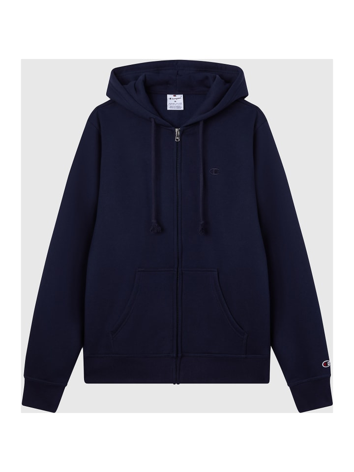 Толстовка с длинными рукавами и капюшоном на молнии, темно-синего цвета Champion
Толстовка с длинными рукавами и капюшоном на молнии, темно-синего цвета Champion