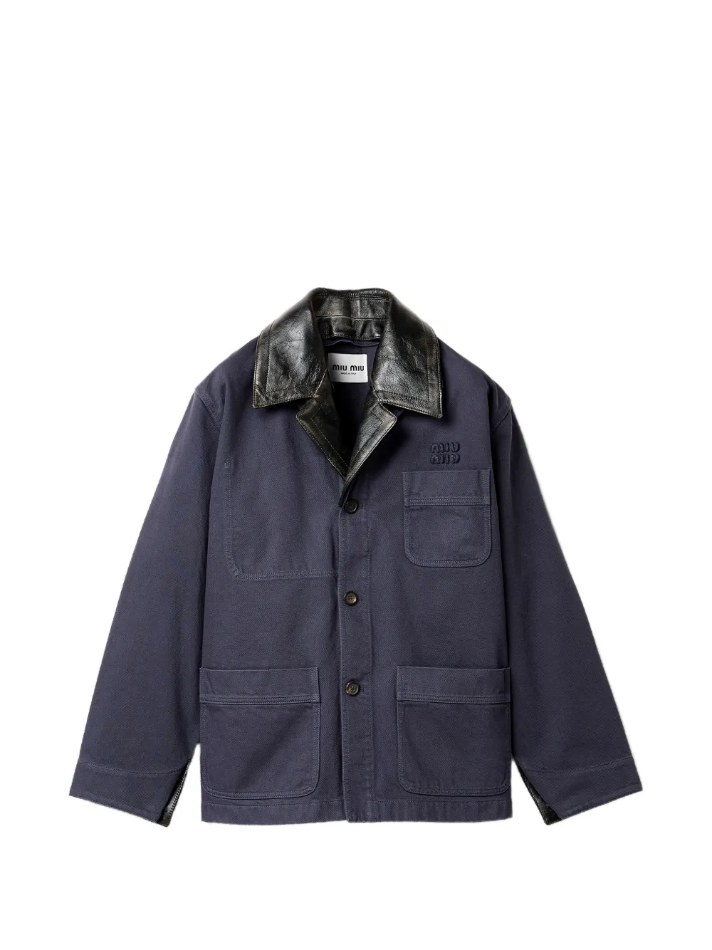 Жакет с накладными карманами и вышитым логотипом Miu Miu, синий
Жакет с накладными карманами и вышитым логотипом Miu Miu, синий