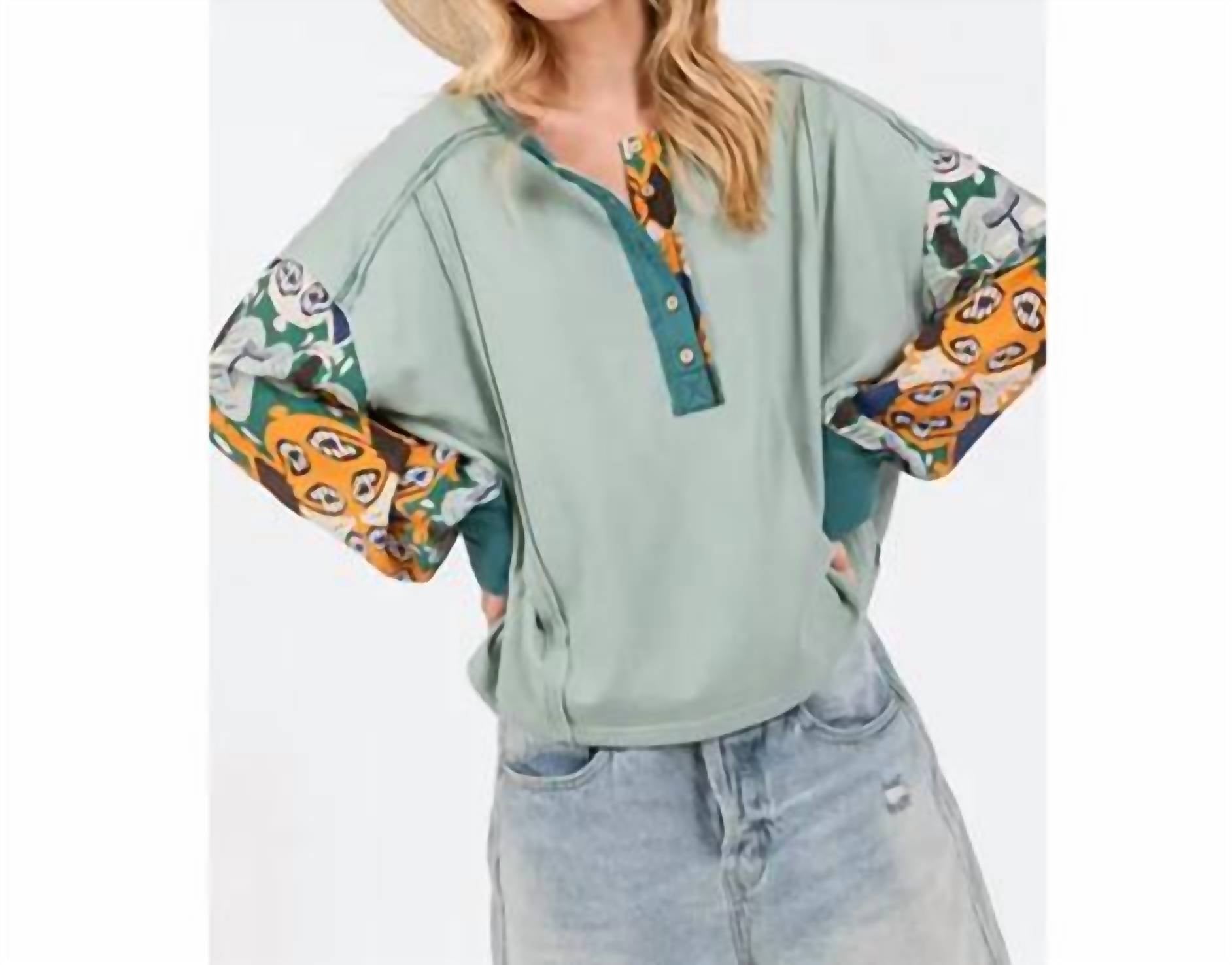 Контрастный топ с длинными рукавами в абстрактном стиле SAGE+FIG, Block Abstract
Контрастный топ с длинными рукавами в абстрактном стиле SAGE+FIG, Block Abstract