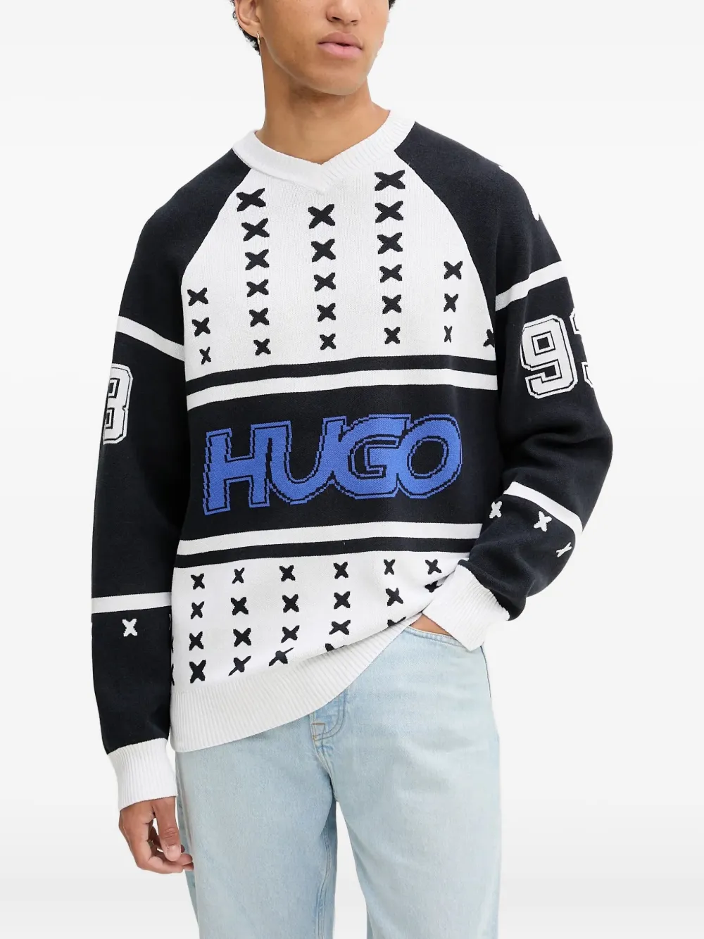 Свитер с рукавами реглан HUGO, белый
Свитер с рукавами реглан HUGO, белый