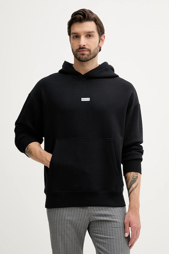 Хлопковая толстовка Hugo Blue, черный 
Хлопковая толстовка Hugo Blue, черный