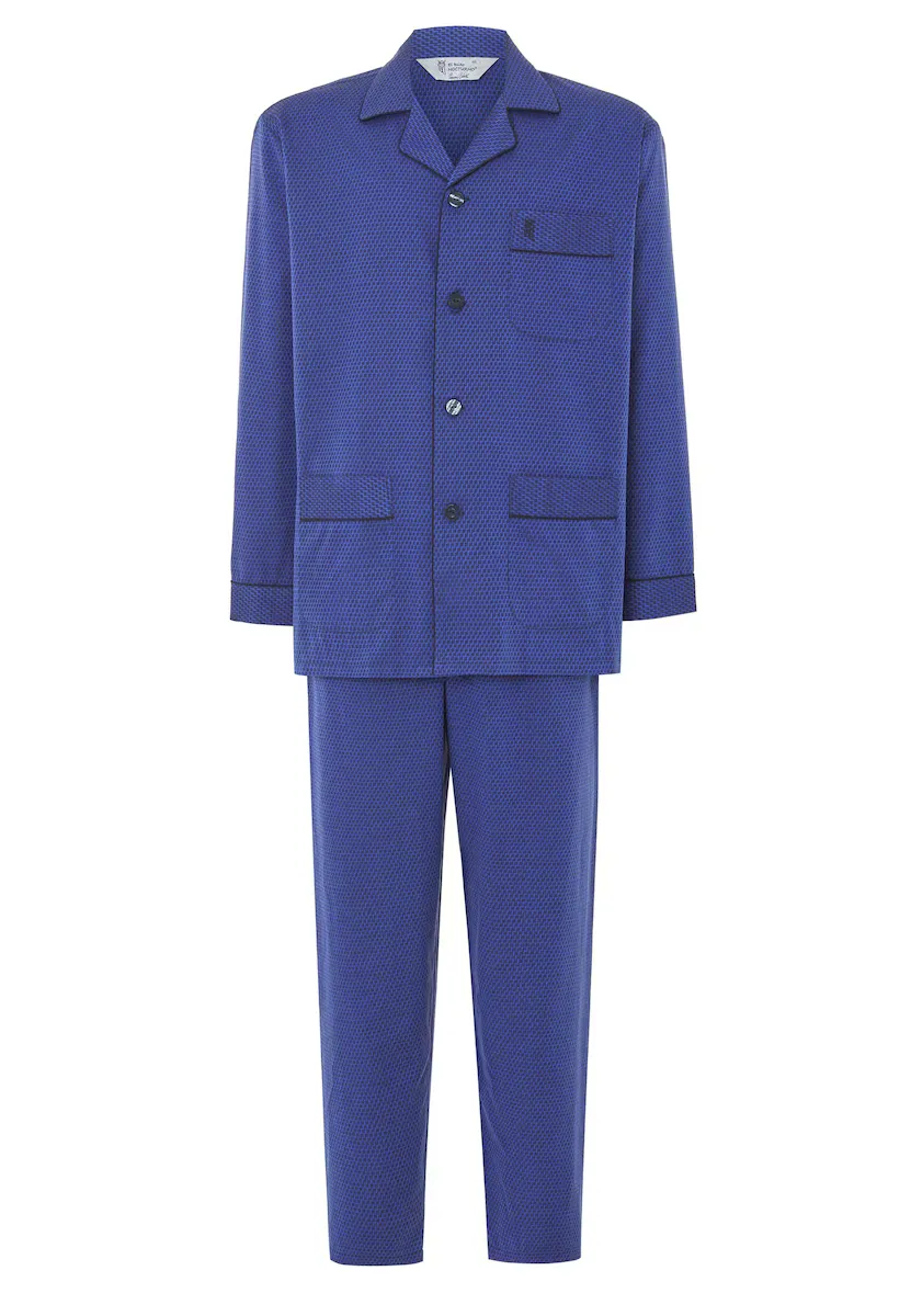 Мужская длинная пижама из ткани синего цвета El Búho Nocturno, темно-синий
Мужская длинная пижама из ткани синего цвета El Búho Nocturno, темно-синий