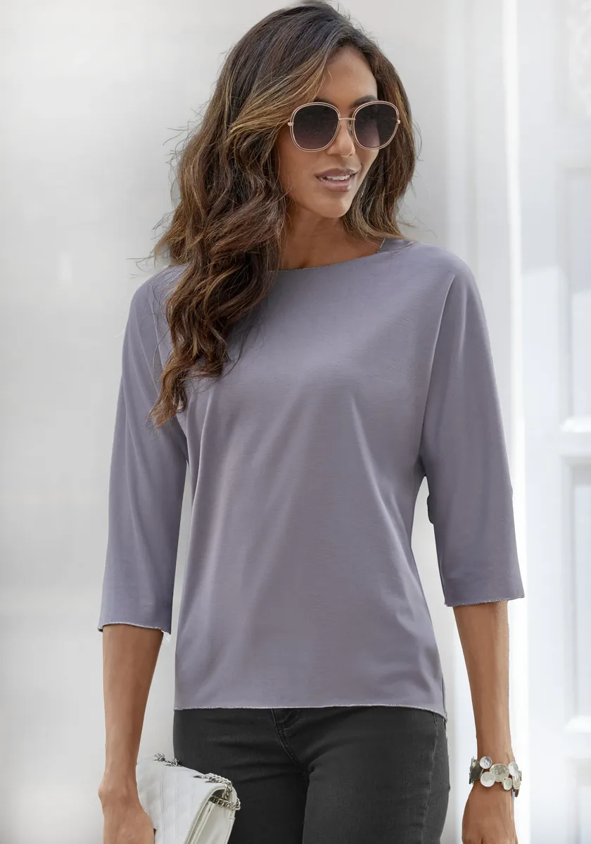 LASCANA Рубашка с рукавом 3/4 и элегантной блестящей отделкой, цвет Flieder
LASCANA Рубашка с рукавом 3/4 и элегантной блестящей отделкой, цвет Flieder