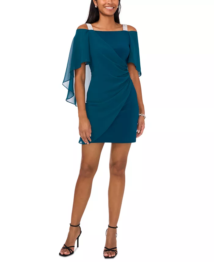 Платье-накидка с бисером на бретелях MSK, зеленый
Платье-накидка с бисером на бретелях MSK, зеленый