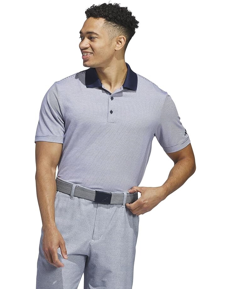 Поло adidas Golf Ottoman Short Sleeve Polo, цвет White/Collegiate Navy 
Поло adidas Golf Ottoman Short Sleeve Polo, цвет White/Collegiate Navy
