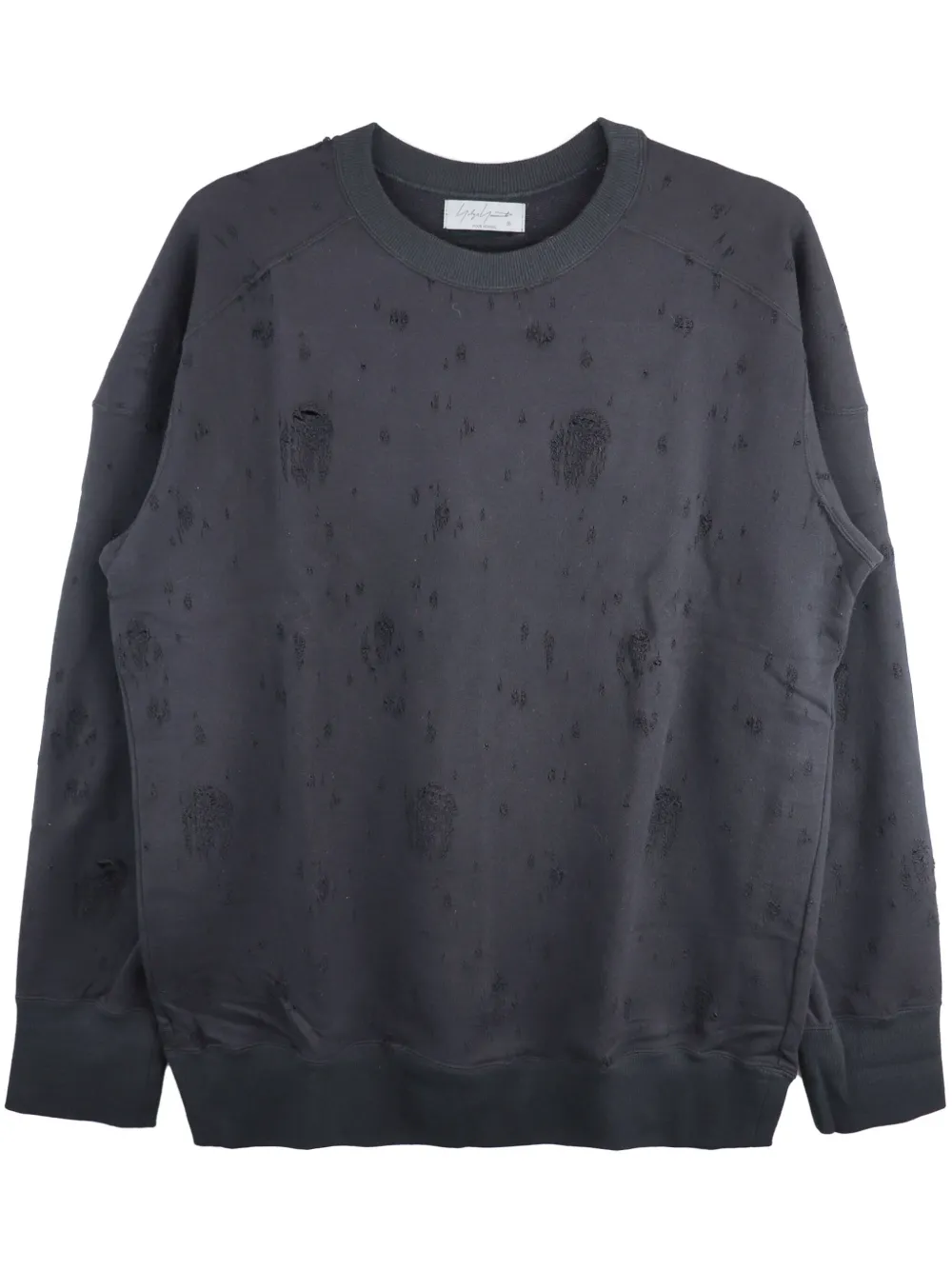 Хлопковая толстовка Yohji Yamamoto, черный 
Хлопковая толстовка Yohji Yamamoto, черный