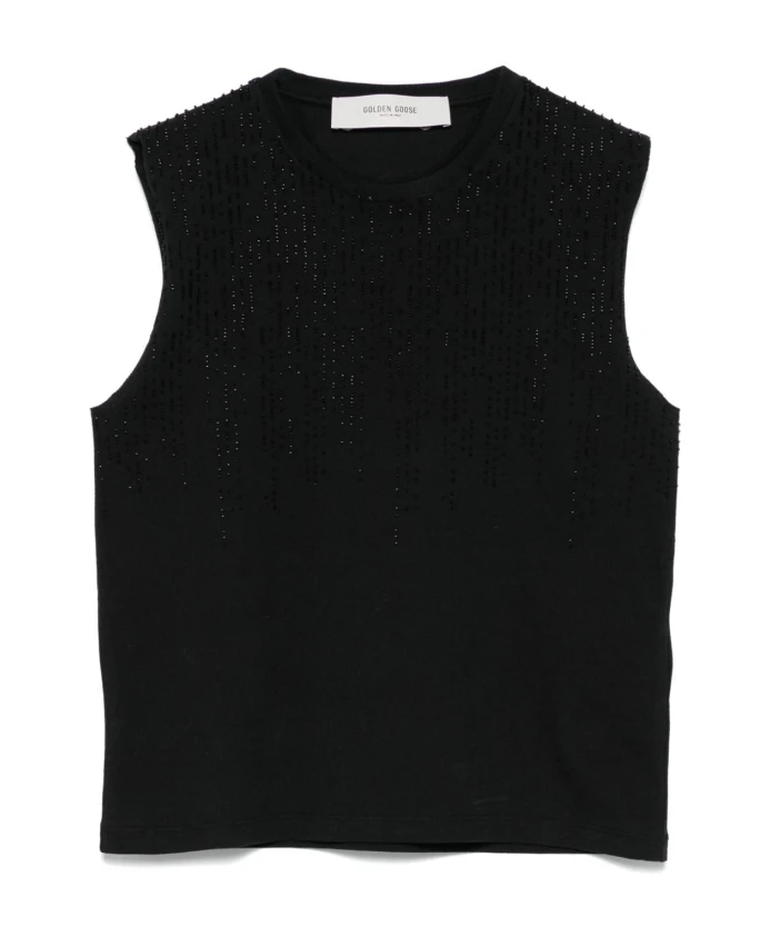 Майка с вышивкой бисером Golden Goose, черный
Майка с вышивкой бисером Golden Goose, черный