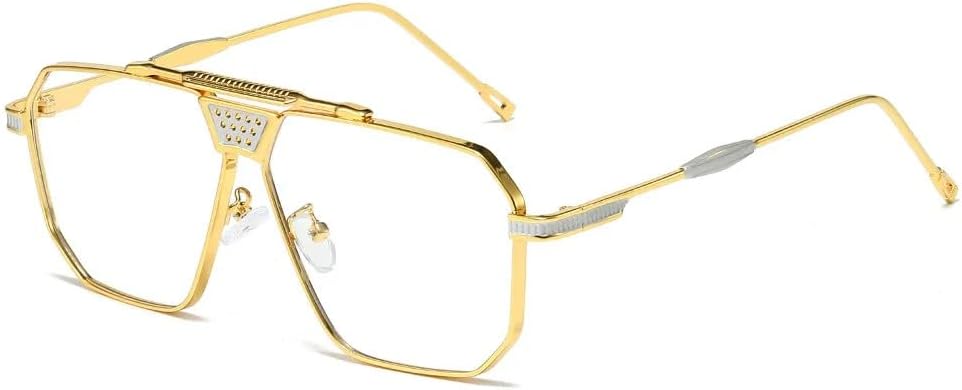 Ретро-очки квадратной формы из металла, роскошные женские солнцезащитные очки с защитой от УФ-излучения UV400, модные мужские солнцезащитные очки с градиентным переходом HYYZZC, Gold Clear
Ретро-очки квадратной формы из металла, роскошные женские солнцезащитные очки с защитой от УФ-излучения UV400, модные мужские солнцезащитные очки с градиентным переходом HYYZZC, Gold Clear