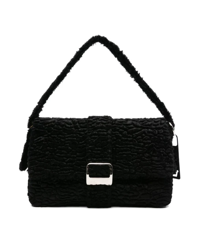 Структурированная черная сумка с клапаном La Milanesa, черный
Структурированная черная сумка с клапаном La Milanesa, черный