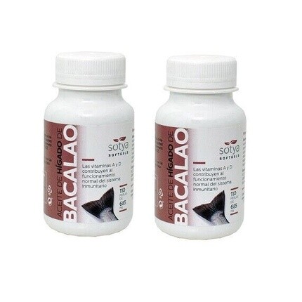 Масло печени трески 685 мг — упаковка из 2 шт. (110 жемчужин), Sotya
Масло печени трески 685 мг — упаковка из 2 шт. (110 жемчужин), Sotya