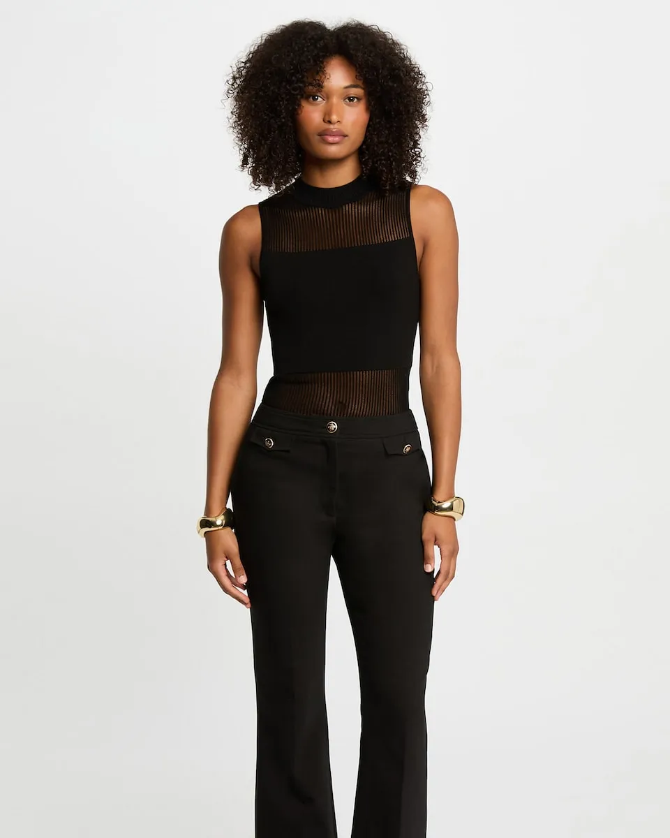 Женский топ без рукавов из трикотажа Morgan, черный
Женский топ без рукавов из трикотажа Morgan, черный