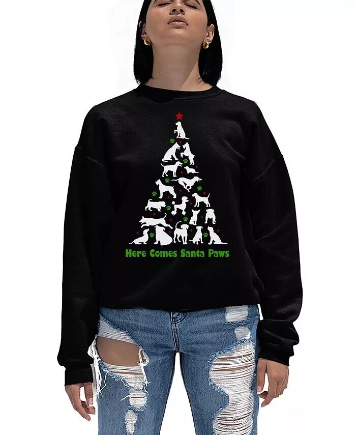 Женская толстовка с круглым вырезом Here Comes Santa Paws Word Art LA Pop Art, черный
Женская толстовка с круглым вырезом Here Comes Santa Paws Word Art LA Pop Art, черный