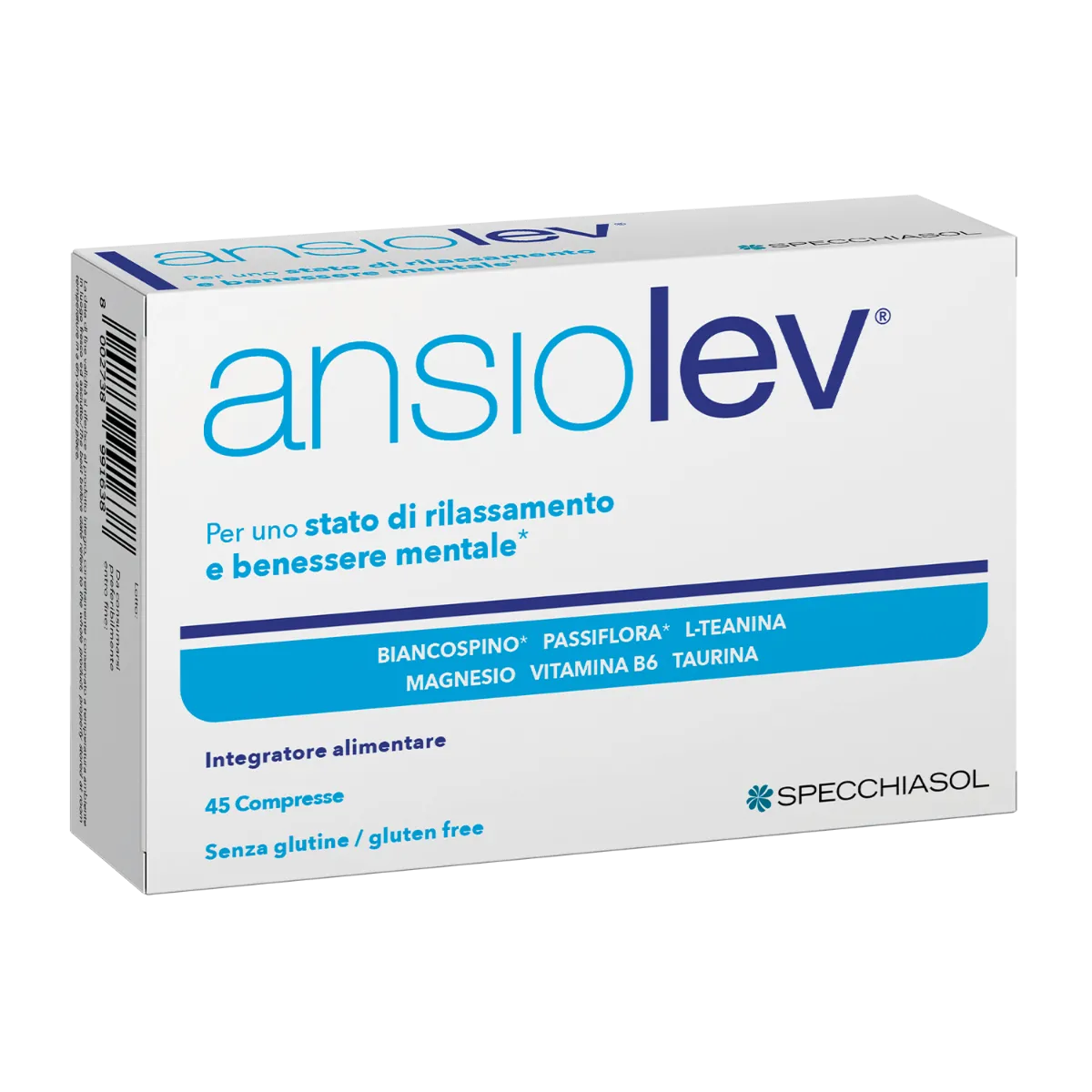 Ansiolev 45 таблеток Новая формула стрессовой добавки Specchiasol