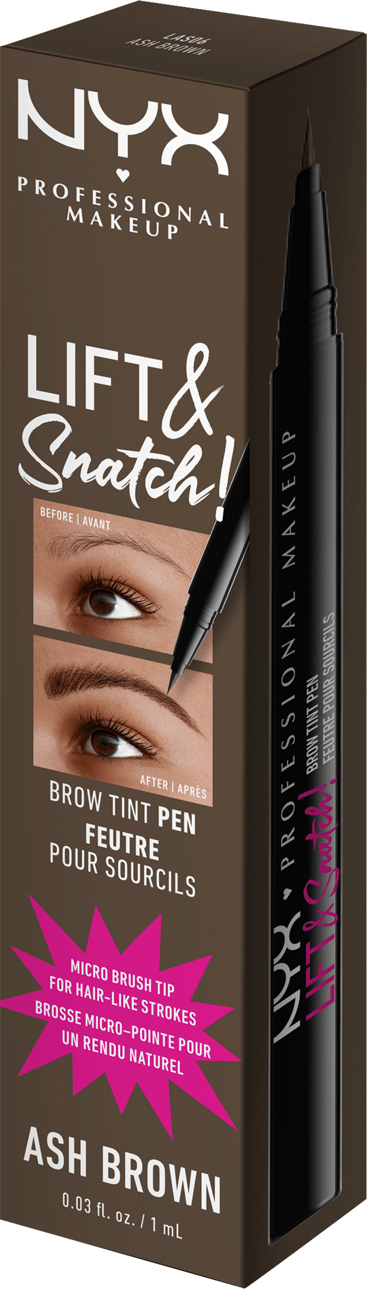Карандаш для бровей NYX PROFESSIONAL MAKEUP Augenbrauenstift Lift & Snatch 06 Ash Brown, 1 ml
Карандаш для бровей NYX PROFESSIONAL MAKEUP Augenbrauenstift Lift & Snatch 06 Ash Brown, 1 ml