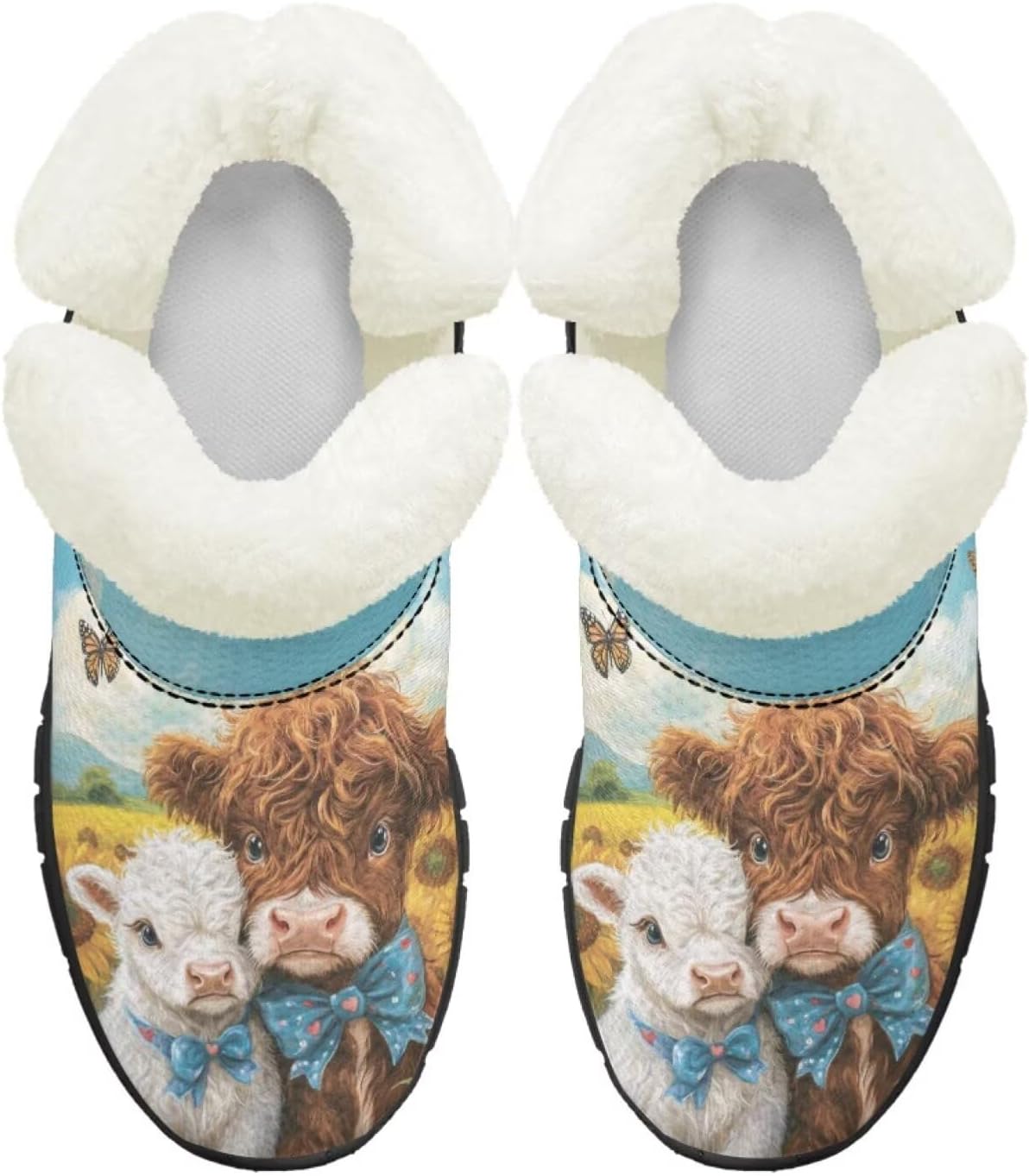 Детские ботинки для девочек на зиму с меховой подкладкой, противоскользящие зимние ботинки для прогулок и бега, слипоны Pointodoor, Highland Cow Sunflowers Print
Детские ботинки для девочек на зиму с меховой подкладкой, противоскользящие зимние ботинки для прогулок и бега, слипоны Pointodoor, Highland Cow Sunflowers Print