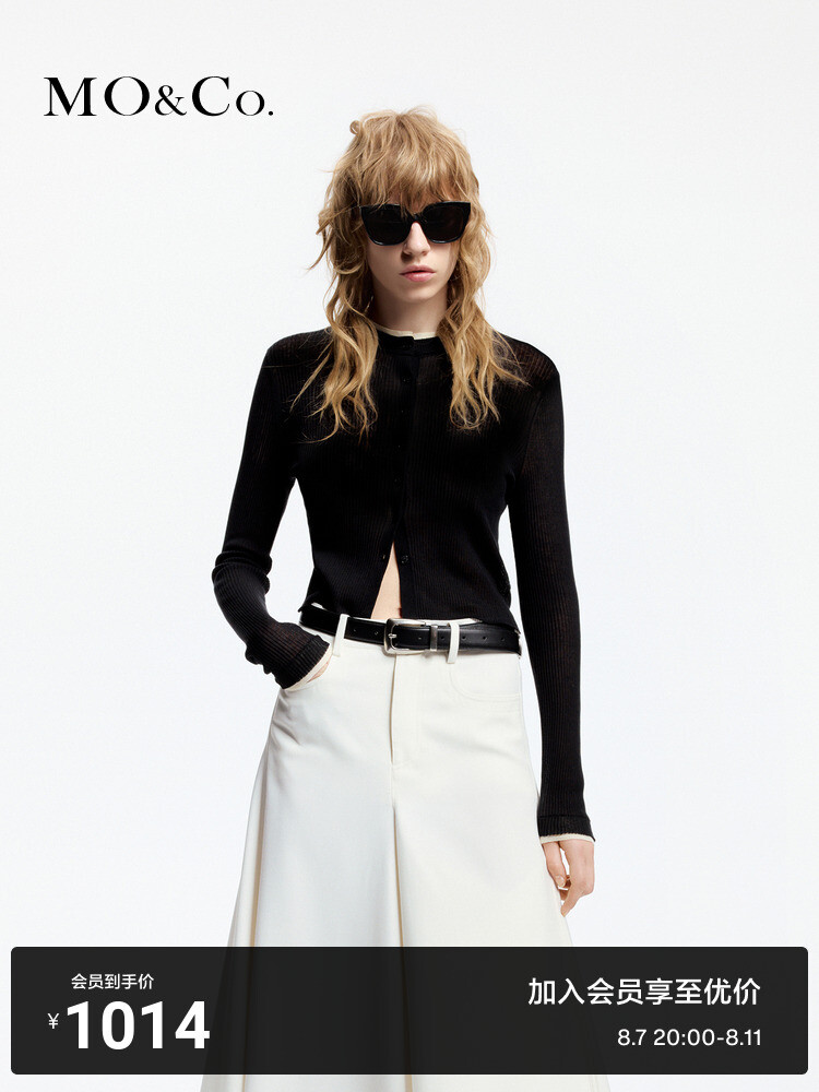 Вязаный кардиган Moco из ацетата, черный
Вязаный кардиган Moco из ацетата, черный