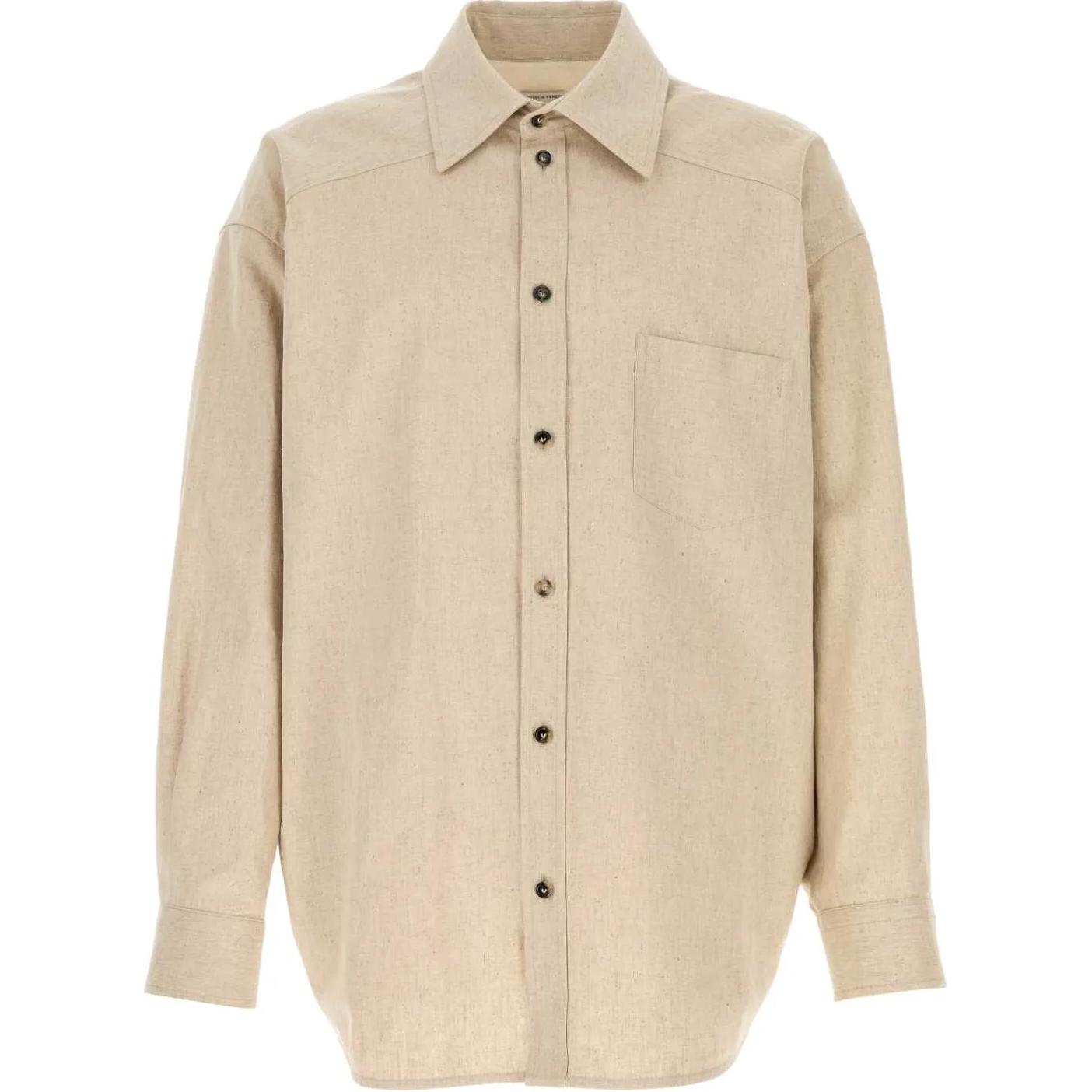 Рубашка оверсайз с длинными рукавами Bottega Veneta, бежевый
Рубашка оверсайз с длинными рукавами Bottega Veneta, бежевый