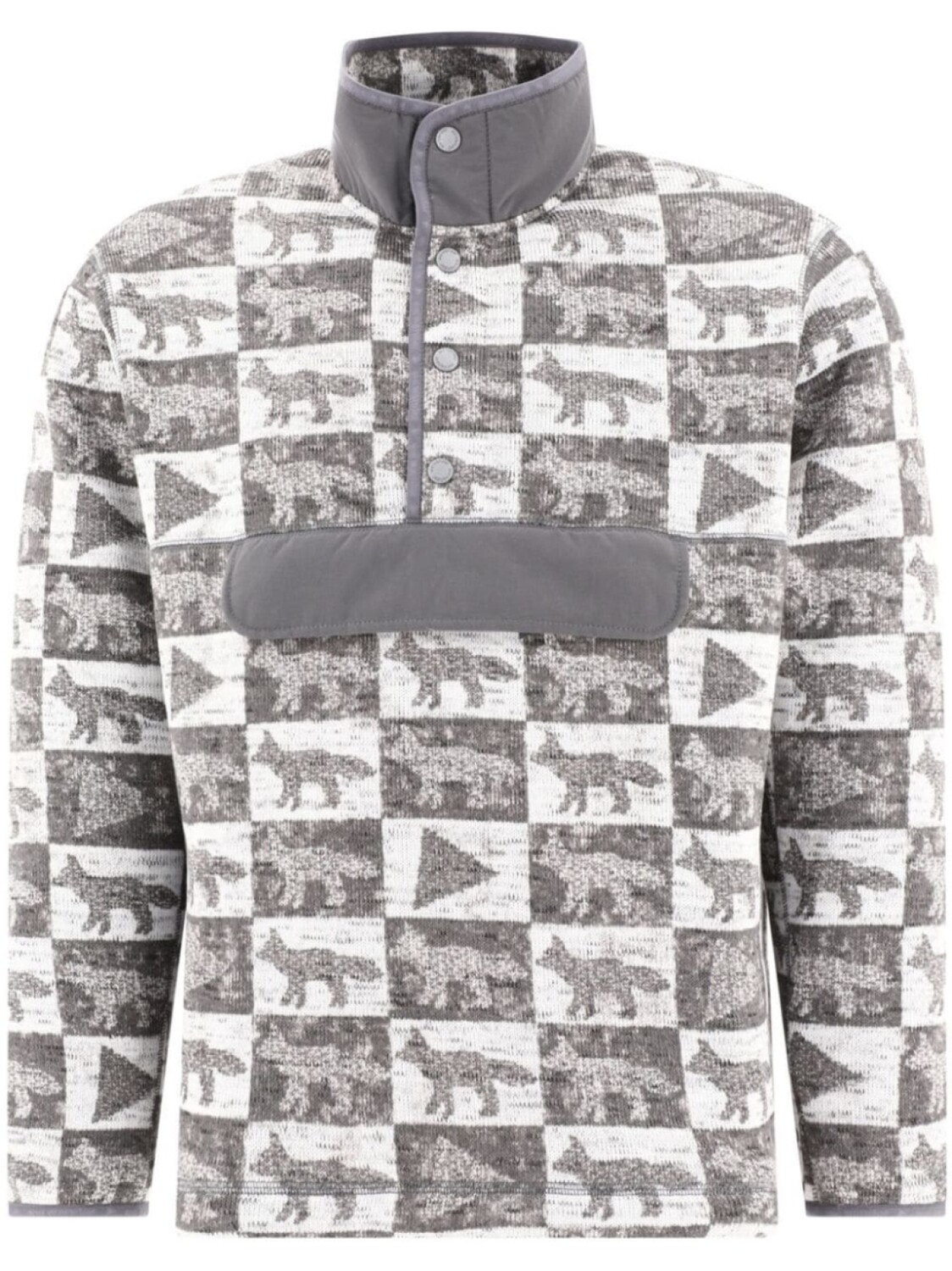 И толстовка Wander x Maison Kitsuné And Wander, серый 
И толстовка Wander x Maison Kitsuné And Wander, серый