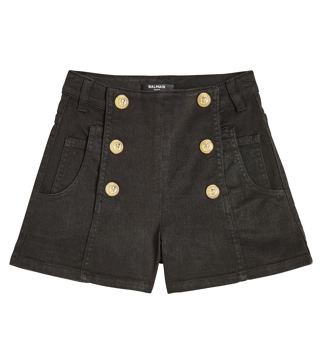 Шорты из смесового хлопка с пуговицами Balmain, черный
Шорты из смесового хлопка с пуговицами Balmain, черный