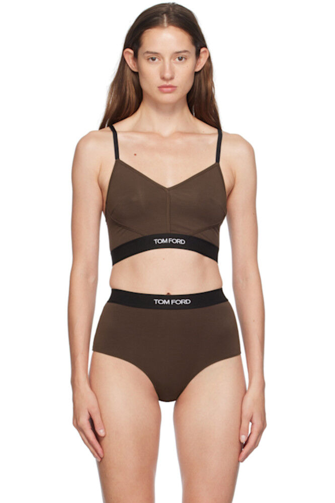 Коричневый модальный фирменный бюстгальтер-бралетт TOM FORD
Коричневый модальный фирменный бюстгальтер-бралетт TOM FORD